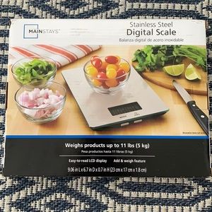 Mainstays stainless steel digital scale
